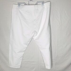 Architect Womens Capri Pants White Pull On Stretch Cotton Blend Plus 1X New